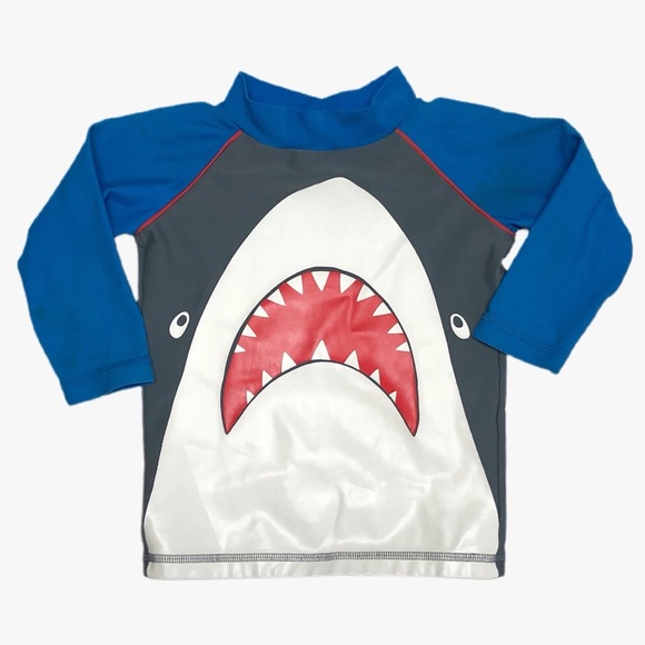 Mini Boden Shark Rashguard Boys Sz 2-3Y - Picture 1 of 9